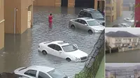 Banjir di perumahan elit Nigeria. (Twitter/@@Sumner_Sambo)