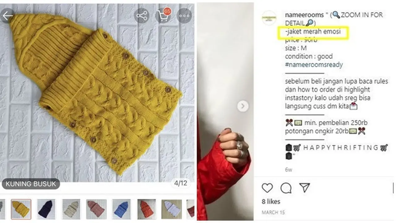 7 Keterangan Nama Warna di Olshop Ini Nyeleneh, Ada Merah Emosi dan Kuning Busuk
