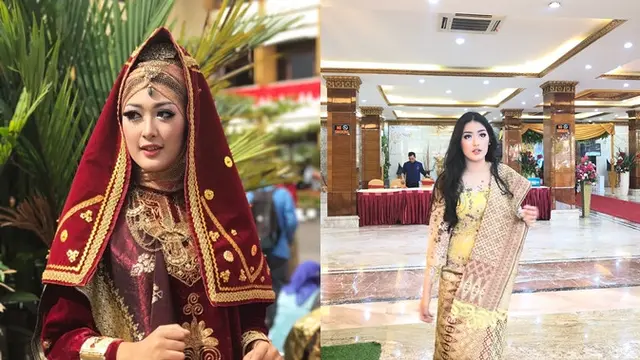 Memakai baju adat membuat Rania Salsabila makin memesona