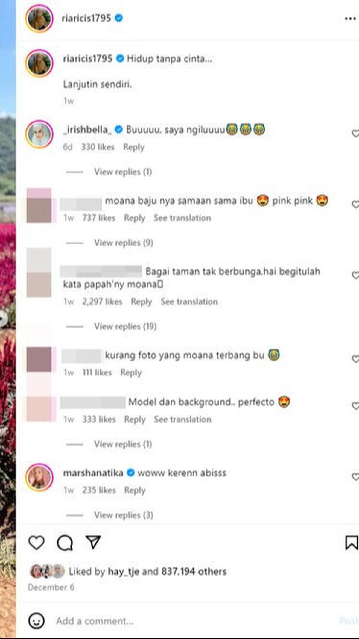 Postingan Ria Ricis