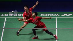 Leo Rolly Carnando/Daniel Marthin. (Bagaskara Lazuardi/Bola.com)