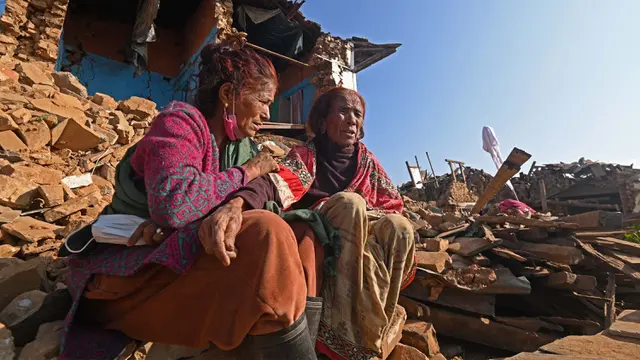 Kondisi Rumah Warga Nepal Pasca Guncangan Gempa 5,6 Magnitudo