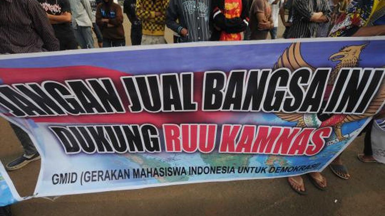 Demo mahasiswa dukung RUU Kamnas