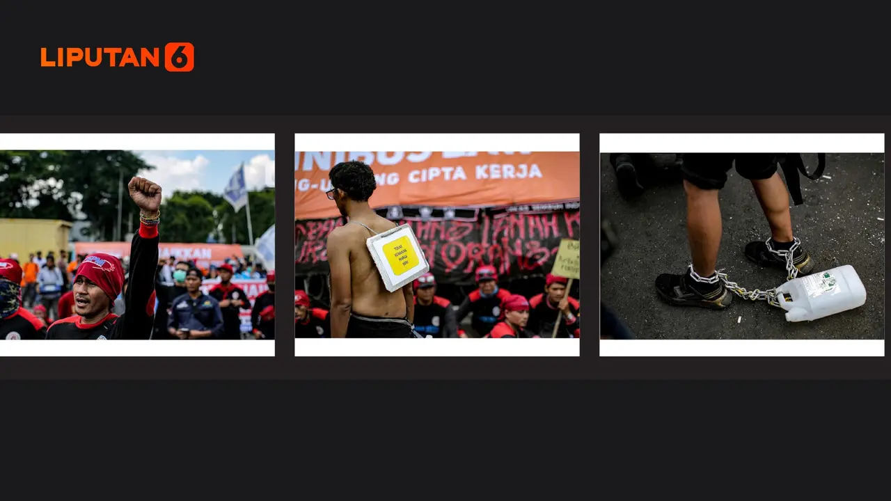 Banner Infografis Gelombang Demonstrasi Tolak Kenaikan Harga BBM. (Liputan6.com/Trieyasni)