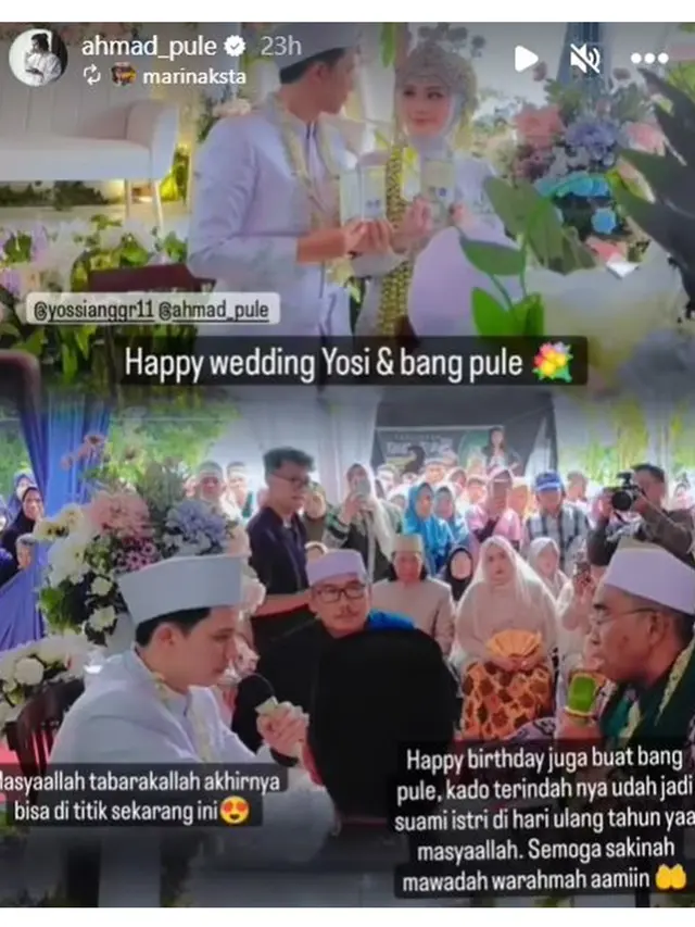 6 Potret Pernikahan Ahmad Pule Anak Komedian Mastur, Akad di Hari Ultah