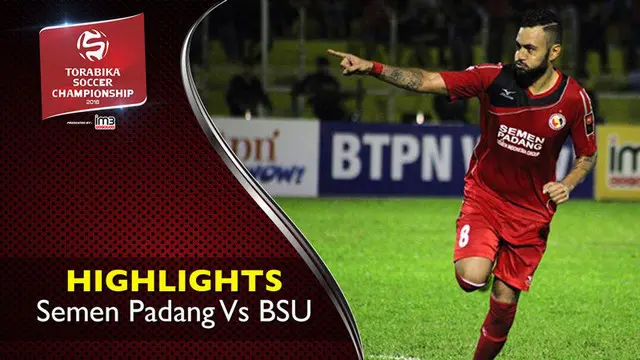 Video highlights TSC 2016 antara Semen Padang vs Bhayangkara Surabaya United yang berakhir dengan skor 2-1 di Stadion H. Agus Salim pada Jumat (12/8/2016).