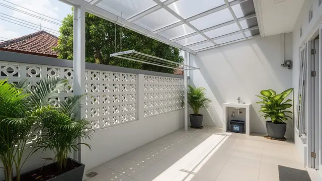 Tempat Jemur Belakang Rumah yang Aman dari Pandangan Tetangga
