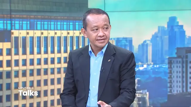 Menteri Energi dan Sumber Daya Mineral (ESDM) Bahlil Lahadalia dalam acara Liputan6 Talks.