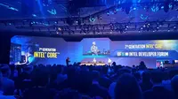 CEO Intel, Brian Krzanich, mengungkap prosesor 7th Gen Core di Intel Developer Forum 2016 (Liputan6.com/Dewi Widya Ningrum)