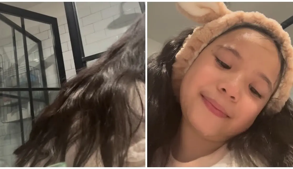 Usai membersihkan makeup-nya dengan cleanser, Gempi kemudian mencuci wajahnya. Tak lama setelah itu, gadis cantik yang mulai debut aktingnya dengan menjadi model lewat video klip lagu Gala Bunga Matahari ini perlihatkan wajahnya yang sudah bersih dari makeup dan tutup video singkat Get Unread With Me tersebut dengan kecupan online yang bikin gemas. (Liputan6.com/IG/@inigempiii)