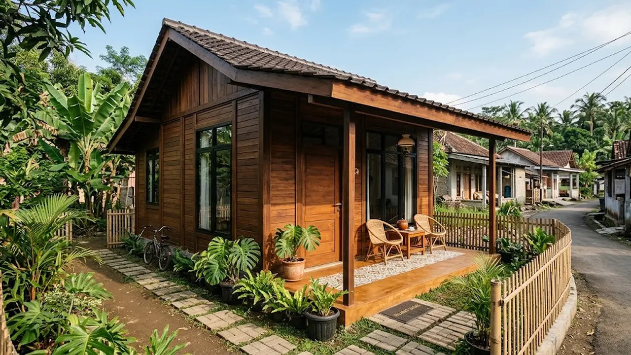 9 Inspirasi Rumah Kampung Sederhana dengan Tampilan Kekinian, Hunian Lebih Modern