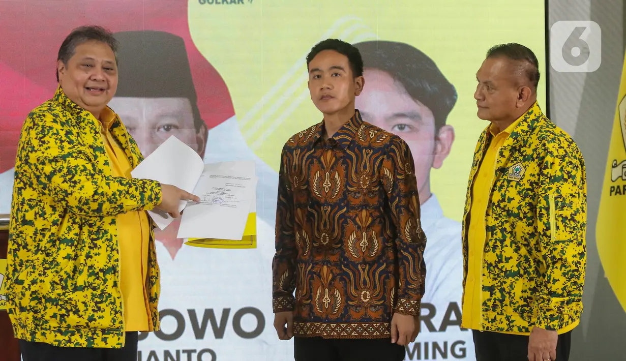 Gibran Rakabuming Raka Terima Surat Keputusan Rapimnas Golkar Jadi
