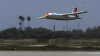 Griffon Aerospace Outlaw G2 diterbangkan pada uji coba demonstrasi 'Black Dart' di Naval Base Ventura County Sea Range, California, Jumat (31/7/2015). Demonstrasi tersebut untuk menguji coba 55 pesawat tanpa awak atau drone. (REUTERS/Patrick T. Fallon)