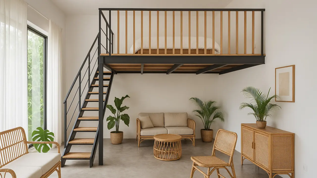 Model Rumah Mezzanine Industrial Cocok untuk Nuansa Tropis (Foto: ChatGPT)