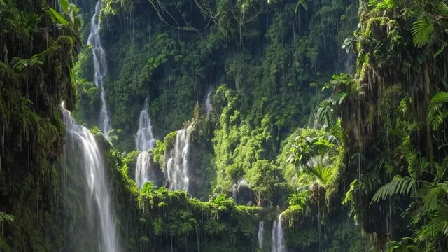 Pemandangan di Taman Nasional Batang Gadis, lokasi Gunung Sorik Marapi.
