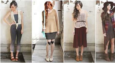Inspirasi Fashion Vintage Dengan Warna Tanah Beauty Fimela Com