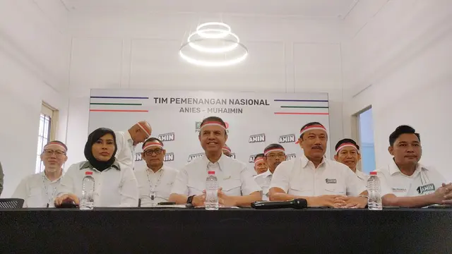 Kapten Timnas Anies-Muhaimin (AMIN) Syaugi Alaydrus di Rumah Pemenangan AMIN, Jalan Diponegoro 10, Jakarta Pusat, Kamis (8/2/2024).