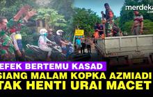 VIDEO: Babinsa Kopka Azmiadi Tak Henti Urai Macet, Termasuk Dorong Motor Ibu-Ibu