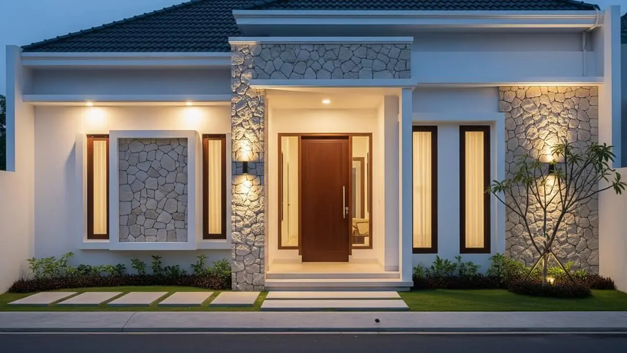 Model Rumah Mungil Tapi Terlihat Megah Dengan Fasad Modern Minimalis