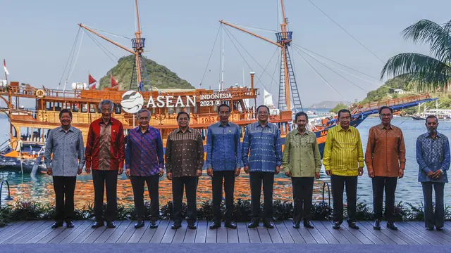 Warna Warni Kain Songke Manggarai Hiasi Tubuh Pemimpin Asia Tenggara di Perhelatan KTT ke-42  Asean
