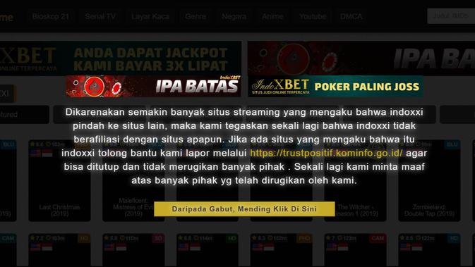 Indoxxi Buka Suara Terkait Pindah Domain Dan Masih Beroperasi Tekno Liputan6 Com
