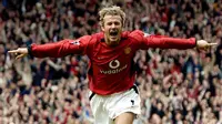 David Beckham sering dianggap sebegai gelandang terbaik pada generasinya. Sepanjang kariernya di Old Trafford, ia berjasa membawa 6 gelar Liga Inggris, 1 trofi Liga Champions, dan 6 piala domestik. Namun, pertikaiannya dengan Sir Alex Ferguson membuatnya hengkang dari Setan Merah. (AFP/Paul Barker)