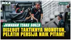 Mauricio Souza membantah anggapan permainan Persija monoton usai menang 3-0 atas Semen Padang di JIS, Sabtu (23/5/2026). Pelatih Persija menilai statistik menunjukkan timnya dominan dalam penguasaan bola, peluang, dan serangan sepanjang musim.