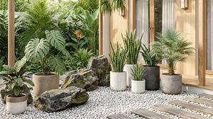 6 Inspirasi Taman dengan Batu Kali Putih yang Mudah Dirawat, Bikin Halaman Tampak Bersih dan Elegan