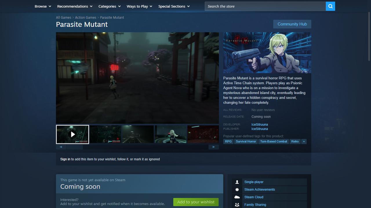 Parasite Mutant di Steam.