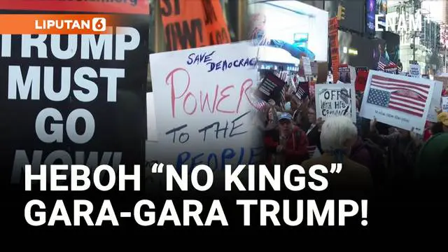 Ribuan warga Amerika Serikat turun ke jalan pada Sabtu (5/10) dalam aksi bertajuk “No Kings” untuk memprotes arah pemerintahan di bawah Presiden Donald Trump.