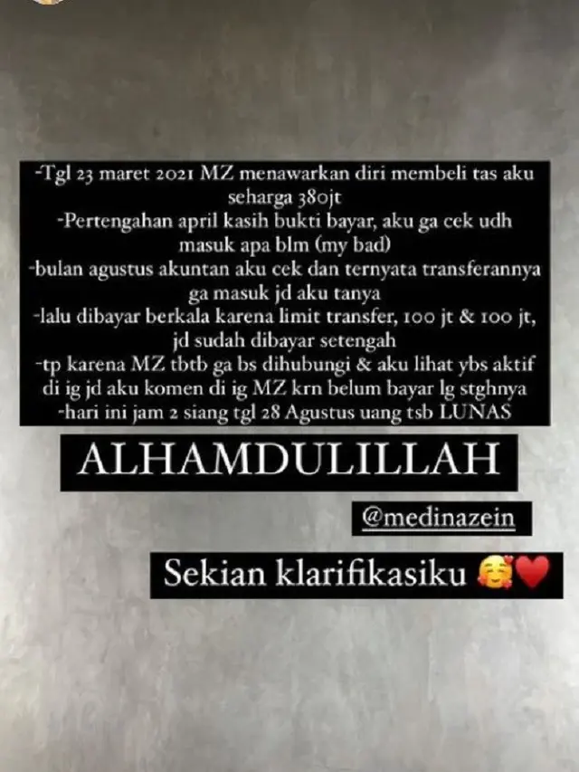 Medina Zein Ditagih Utang Oleh Rachel Vennya, Ini 5 Fakta-Faktanya
