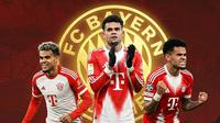 Ilustrasi Luis Diaz di Bayern Munchen. (Bola.com/AFP/Gemini)