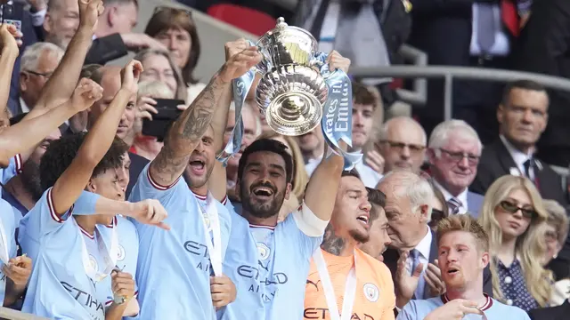 FOTO Manchester City Juara Piala FA