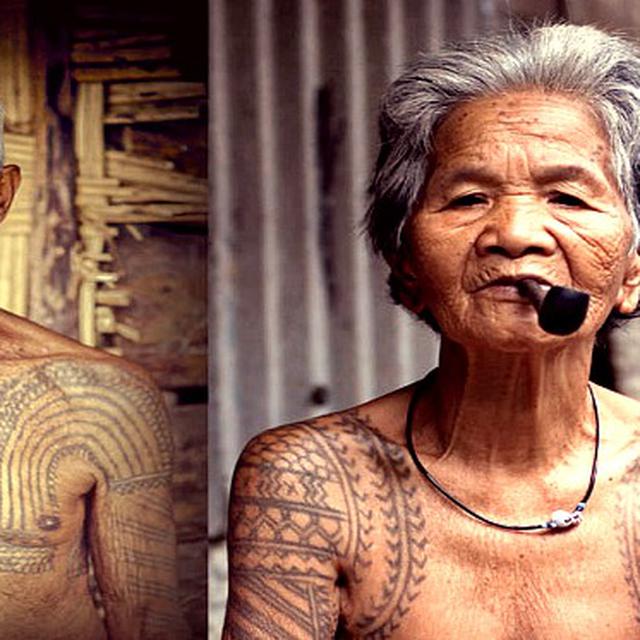 Gambar Tato  Kepala Suku Dayak 