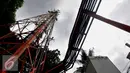 Menara jaringan telekomunikasi milik PT Tower Bersama Infrastructure Tbk, Jakarta, Rabu (2/11). Indonesia menargetkan menjadi negara ekonomi digital terbesar di Asia tenggara tahun 2020. (Liputan6.com/Angga Yuniar)