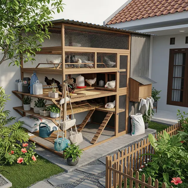 6 Desain Kandang Ayam yang Bisa Jadi Rak Tanaman, Urban Farming di Lahan Sempit