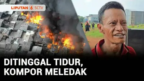 VIDEO: Kompor Gas Nyala tapi Ditinggal Tidur, 4 Rumah Kontrakan di Penjaringan Jakut Terbakar