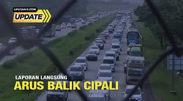 Kontributor Liputan6.com, Panji Prayitno melaporkan secara langsung situasi arus balik mudik di Tol Cipali.