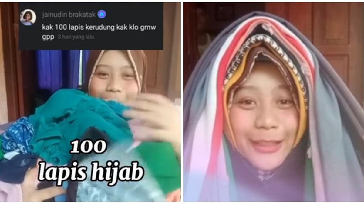 Viral Gadis Pakai 100 Lapis Jilbab, Aksinya Tuai Beragam Komentar - Hot