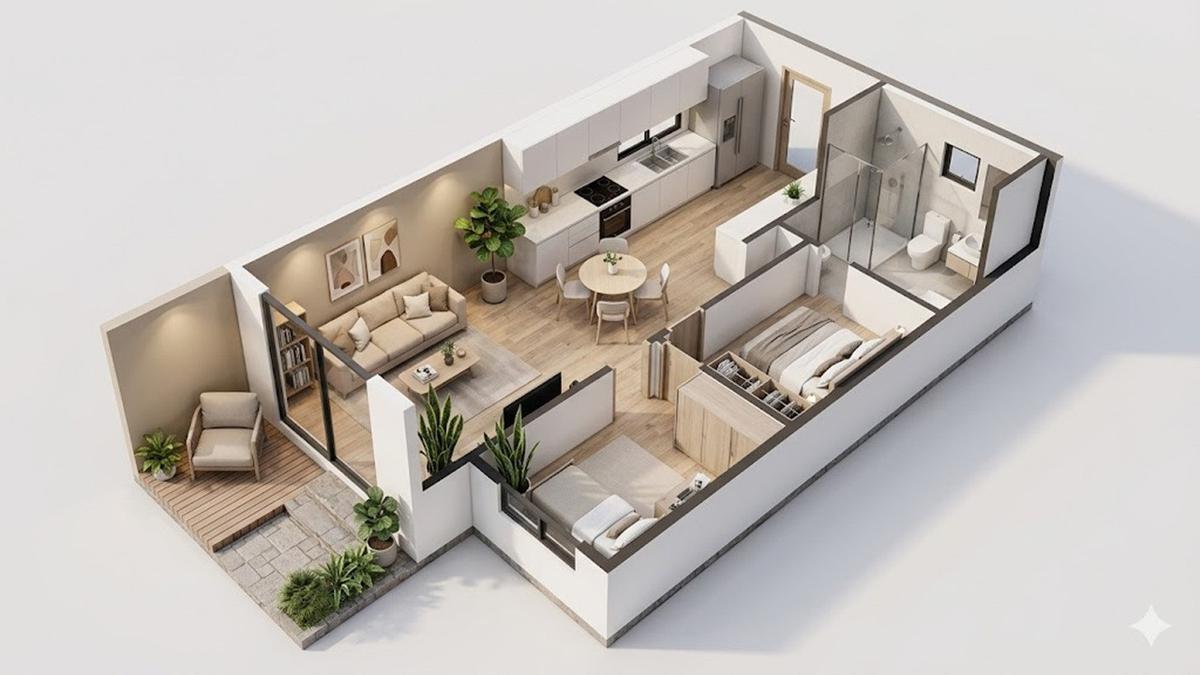 7 Denah Rumah 6x12 dengan Ruang Makan Kecil Elegan, Solusi Cerdas Menata Hunian agar Tetap Nyaman