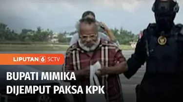 Setelah beberapa kali mangkir dari panggilan KPK, Bupati Mimika, Eltinus Omaleng akhirnya dijemput paksa oleh Penyidik KPK di sebuah hotel di Jayapura. Di bawah pengawalan ketat, Eltinus langsung diterbangkan ke Jakarta.