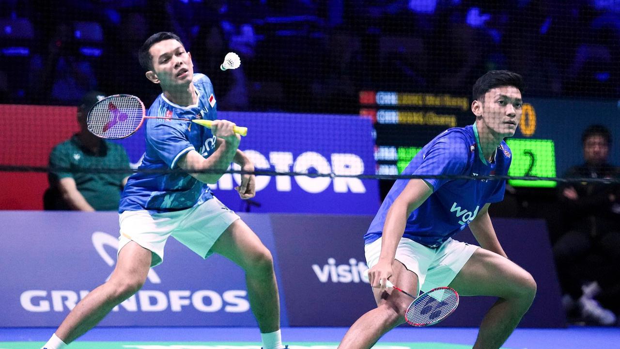FOTO: Fajar/Fikri Lolos ke Final Denmark Open, Hajar Ganda China Dua Gim Langsung
