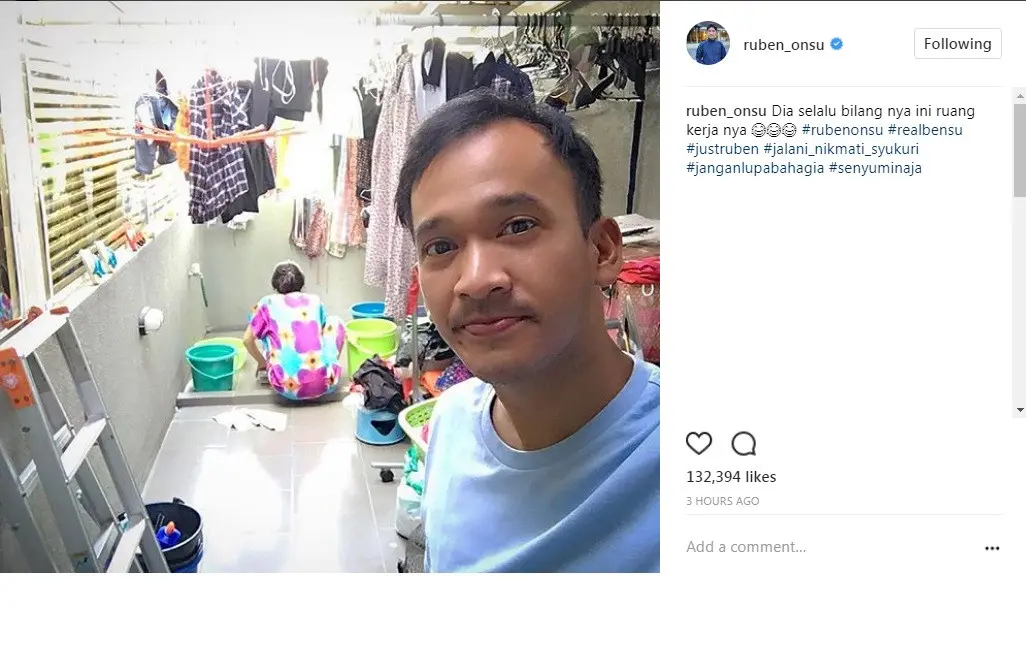 Ruben Onsu siapkan ruang kerja khusus untuk istri  (Foto: Instagram)