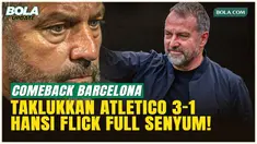 Barcelona berhasil menang 3-1 atas Atletico Madrid di Camp Nou pada 2 Desember 2025. Setelah tertinggal lebih dulu, Barca bangkit lewat gol Raphinha, Dani Olmo, dan Ferran Torres. Kemenangan ini membuat Hansi Flick kembali ceria setelah sebelumnya di...