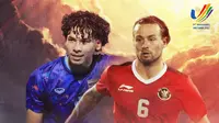 SEA Games - Benjamin Davis Vs Marc Klok - Thailand Vs Timnas Indonesia U-23 (Bola.com/Adreanus Titus)