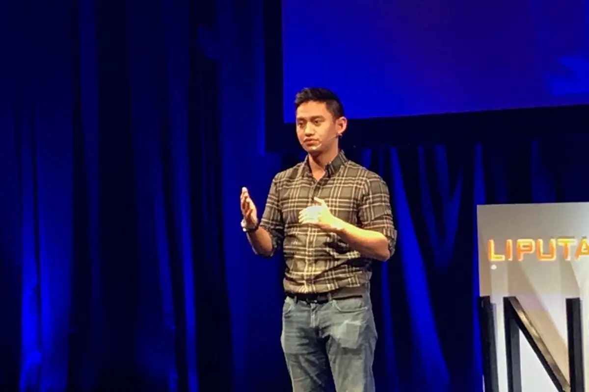 CEO Ruangguru Adamas Belva dalam Inspirato ( Foto: Fransiska Wahyuning)