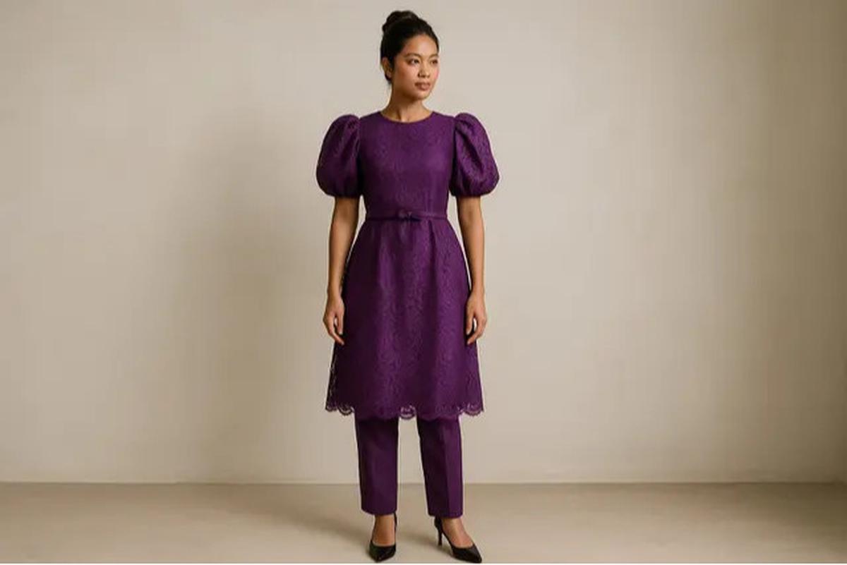 7 Model Gamis Brokat Selutut Non Hijab yang Sopan dan Elegan, Anti Kaku