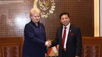 Kunjungan Presiden Lithuania Dalia Grybauskatie memiliki arti penting bagi penguatan hubungan bilateral