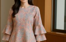 7 Model Batik Wanita Lengan Lonceng Dua Tingkat Pastel untuk Kerja, Inspirasi Outfit yang Simpel dan Chic
