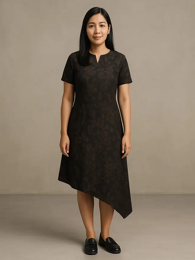 8 Model Dress Batik Kantoran/Ilustrasi gambar AI